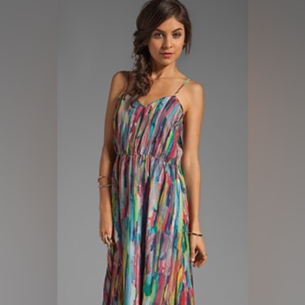 Chiffon watercolor maxi dress by Brooklyn industries - Medium